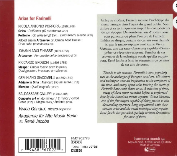 Auf weißem und rotem Hintergrund stehen in schwarzen Buchstaben die Trackliste sowie Texte zu den Werken.