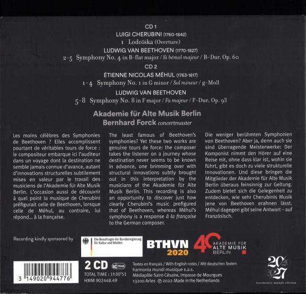 Texte zu den Werken. Außerdem eine Trackliste, Angaben zu Komponisten und Mitwirkenden.