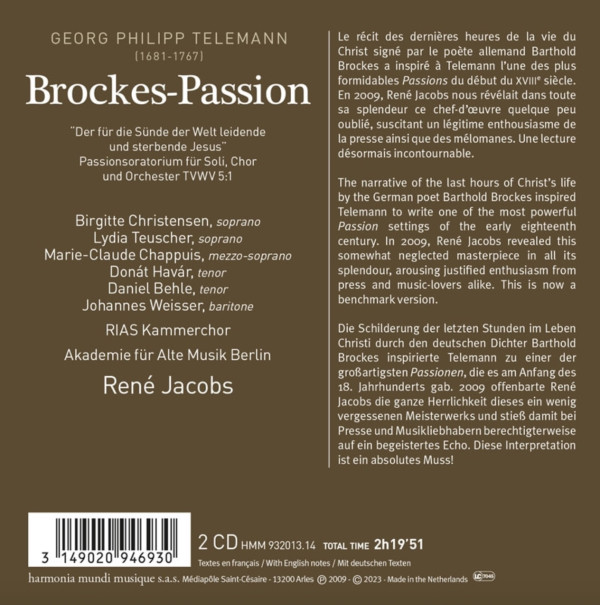 Texte zu den Werken, außerdem Angaben zu Komponisten, Werk und Mitwirkenden.