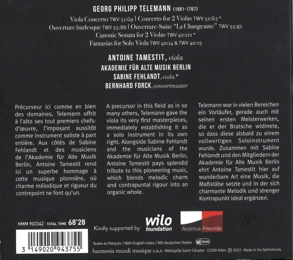 Texte zu den Werken. Außerdem Informationen zu Komponist, Werk und Mitwirkenden.