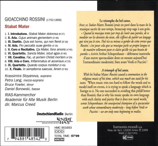 schwarz-weis-gelber Hintergrund mit Texten zum Werk und mit Tracklists, sowie Angaben zu den Mitwirkenden.