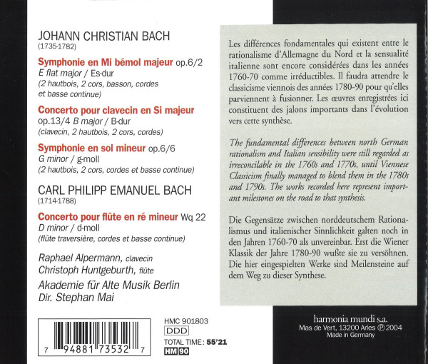 Texte zu den Werken sowie Angaben zu den Mitwirkenden und eine Trackliste.