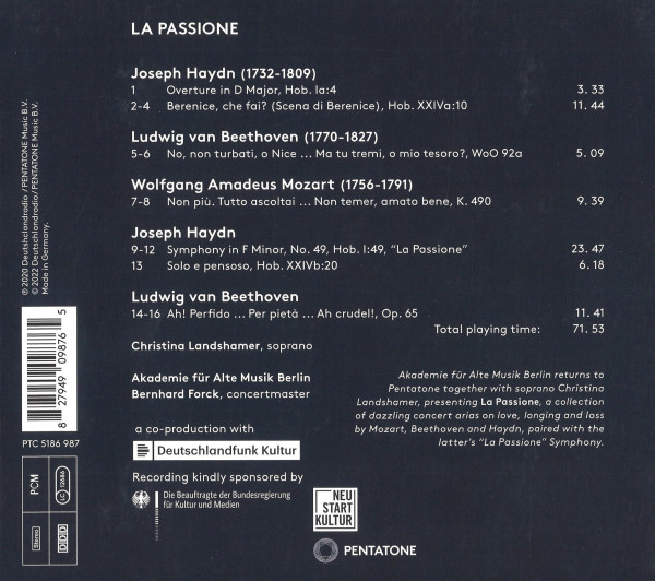 Eine Tracksliste sowie Angaben zu den Mitwirkenden.