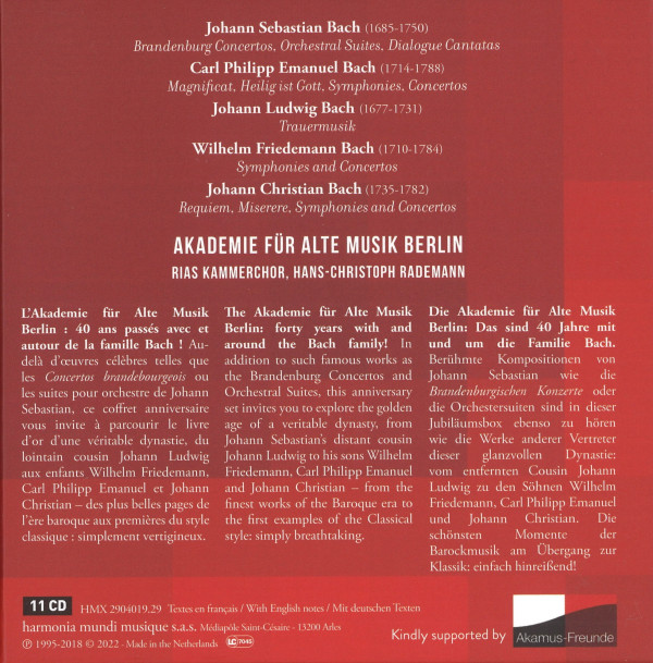 Texte zu den Werken. Außerdem eine Trackliste und Informationen zu den Mitwirkenden.