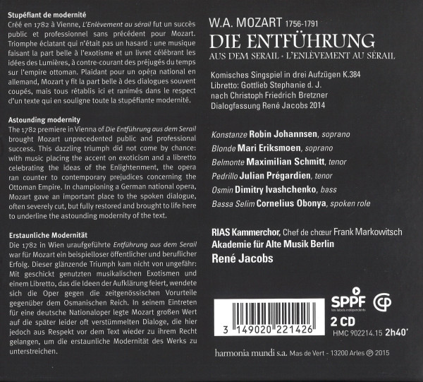 Texte zum Werk. Außerdem Angaben zu Komponist, Werk und Mitwirkenden.