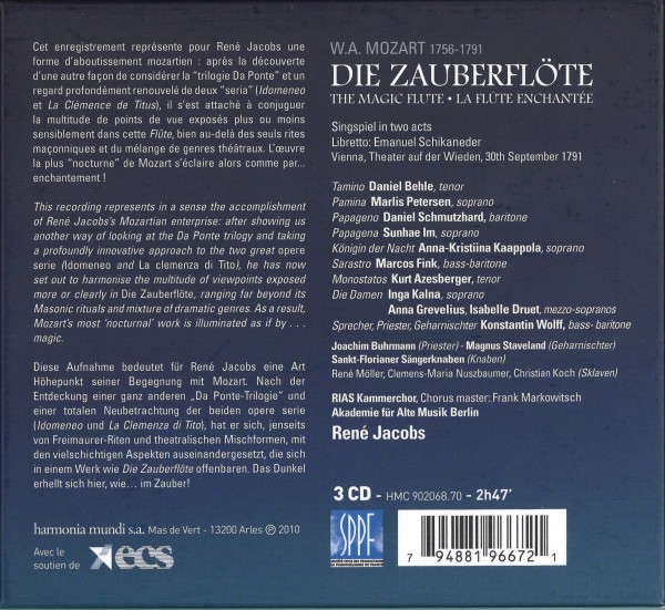 Links Texte zum Werk, rechts Angaben zu Komponist, Werk und Mitwirkenden.